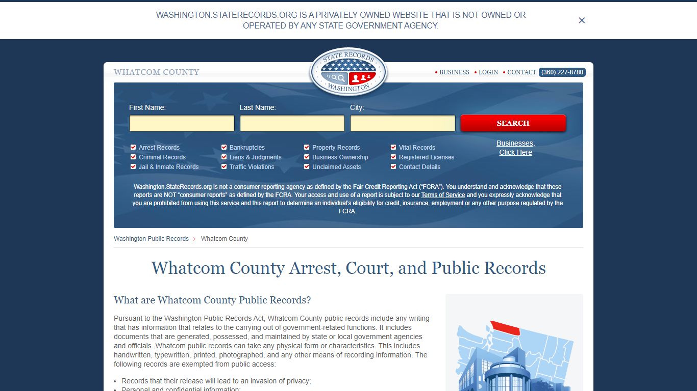 Whatcom County Arrest, Court, and Public Records